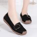 Women Metal Decor Suede Comfy Non Slip Soft Sole Casual Flats Loafers