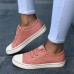 Women Large Size Canvas Sneakers Elastic Band Casual Flats