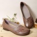 Women's Leather Soft Antiskid Casual Flat Loafers Shoes