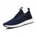 Trending Men's Breathable Fly Woven Casual Running Athletic Skate Shoes