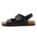 summer trend male cork beach clip feet couple leather sandals