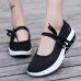 Women Mesh Splicing Sport Casual Lace Up Platform Sneakers