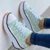 Large Size Women Embroidered Casual Comfy Platform Canvas Shoes