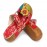 Women Genuine Leather Flower Decoration Backless Colorful Hollow Out Wedge Sandals